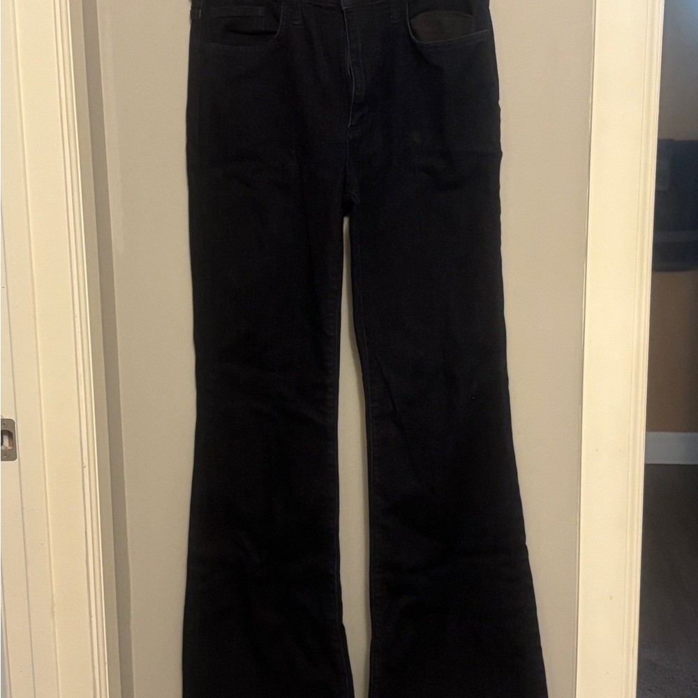 Joe's Jeans Black Flare Wide Leg Denim